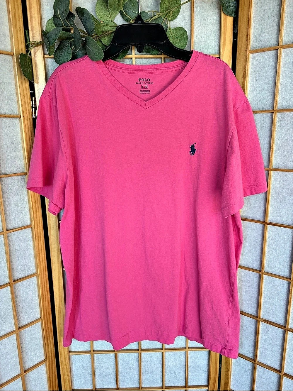 Polo Ralph Lauren Classic Fit V-Neck T-Shirt Pink